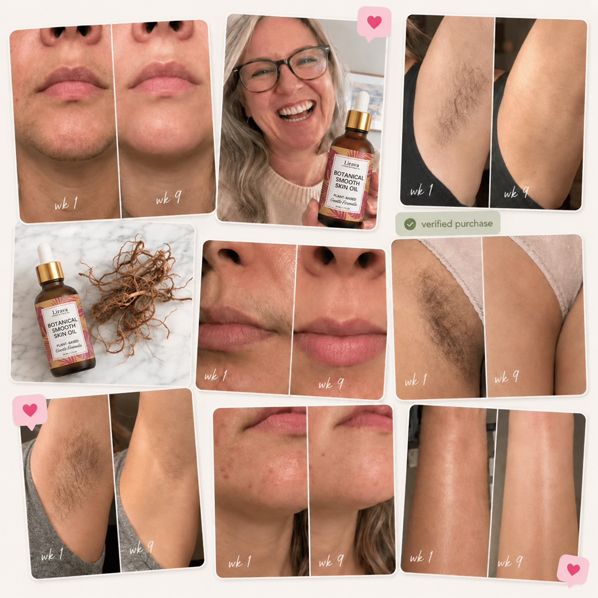 Lirava Root Science Hair-Reduction Oil — Botanical Post-Shave Smoothing Serum (60ml)